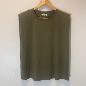 NWOT Calvin Klein Sleeveless Top w/ Shoulder Pads
